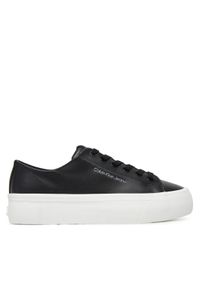 Calvin Klein Jeans Sneakersy Vulc Flatform Low Mg Lth YW0YW01771 Czarny. Kolor: czarny. Materiał: skóra