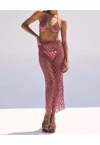 CULT GAIA - Ażurowy top od bikini Ori. Kolor: różowy, wielokolorowy, fioletowy. Materiał: dzianina. Wzór: ażurowy #3