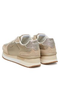 Pepe Jeans Sneakersy Rusper Shine PLS60033 Beżowy. Kolor: beżowy. Materiał: skóra, zamsz