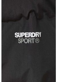 Superdry kurtka damska kolor czarny zimowa. Kolor: czarny. Materiał: materiał, włókno. Sezon: zima #3