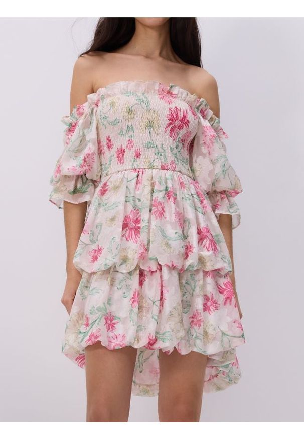 Reserved - Sukienka typu bombka - wielobarwny. Materiał: tkanina. Typ sukienki: bombki