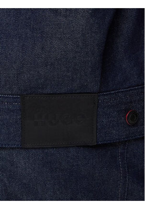 Hugo - HUGO Kurtka jeansowa 50542915 Granatowy Relaxed Fit. Kolor: niebieski. Materiał: bawełna
