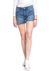 Wrangler - DAMSKIE SHORTY JEANSOWE WRANGLER BOYFRIEND SHORT WORN BLUE W22KKN079 112127818. Materiał: jeans #8