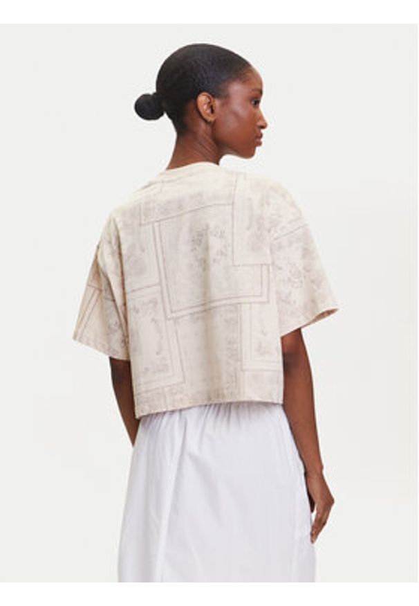 Karl Kani T-Shirt PD00005456 Beżowy Relaxed Fit. Kolor: beżowy. Materiał: bawełna