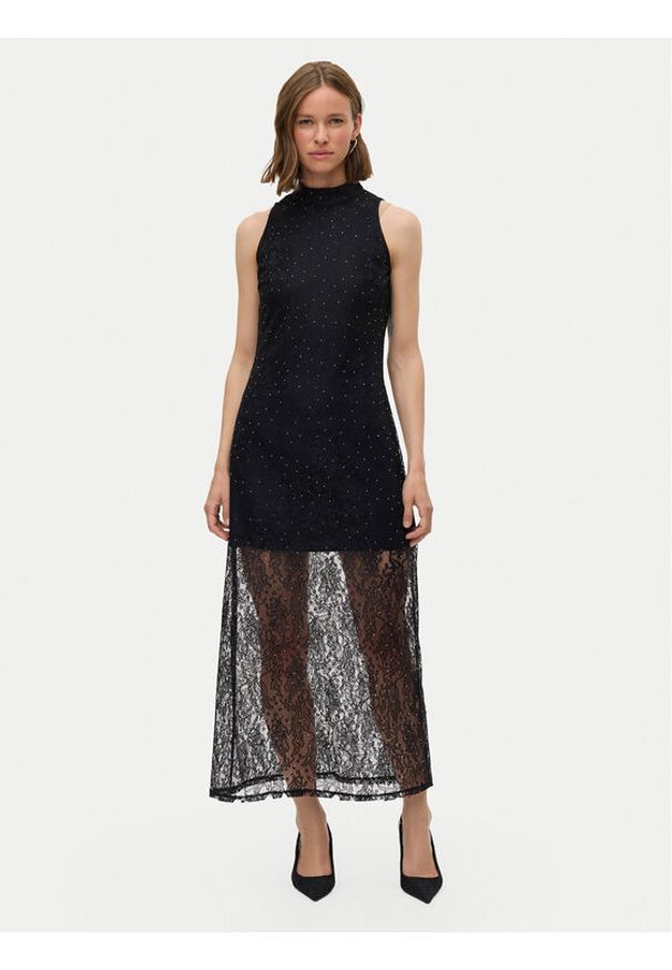 Vero Moda Sukienka wieczorowa Manja 10335406 Czarny Regular Fit. Kolor: czarny. Materiał: syntetyk. Styl: wizytowy