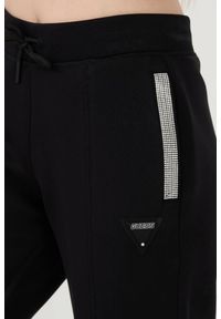 Guess - GUESS Czarne damskie spodnie dresowe Kiara Pant, Rozmiar S. Kolor: czarny. Materiał: dresówka #3
