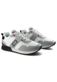 Big-Star - Białe Sneakersy Big Star Damskie Modne Półbuty. Okazja: na co dzień. Kolor: biały. Materiał: syntetyk, materiał. Szerokość cholewki: normalna