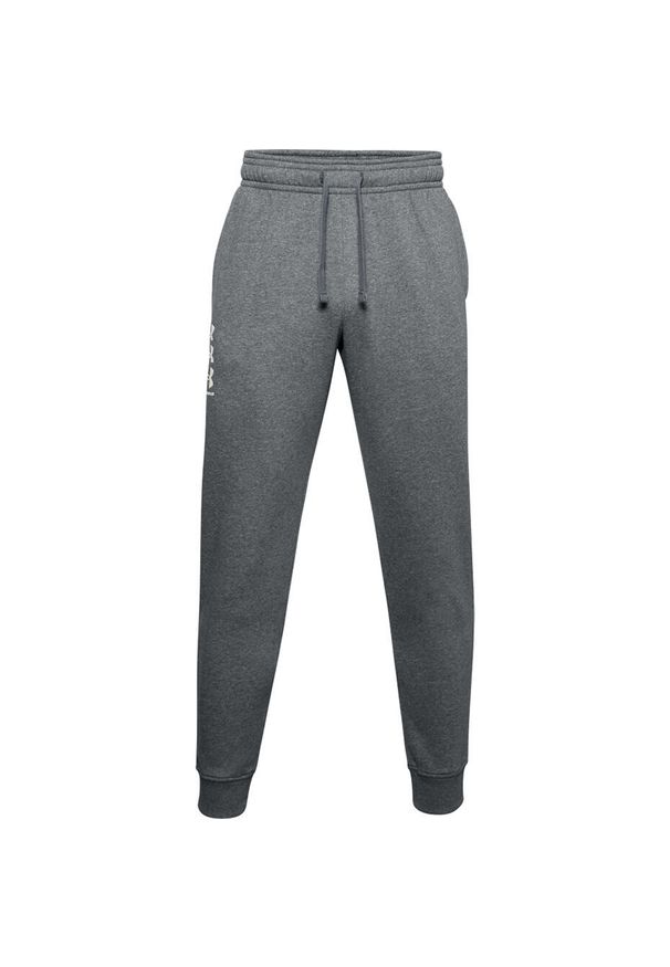 Spodnie treningowe męskie Under Armour Rival Fleece 3Logo Jogger. Kolor: szary. Długość: długie