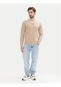 EA7 Emporio Armani Bluza 8NPM30 PJVRZ U6155 Beżowy Regular Fit. Kolor: beżowy. Materiał: bawełna #4