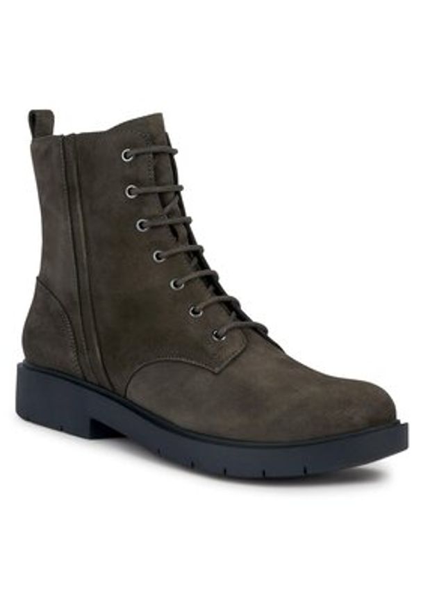 Geox Botki D Spherica Ec1 D36QRA 00022 C9002 Szary. Kolor: szary. Materiał: zamsz, skóra