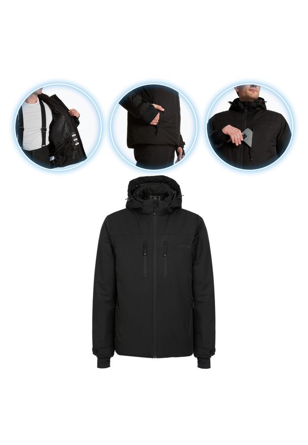 Kurtka narciarska męska KADVA Edge X Jacket. Kolor: czarny. Sezon: zima. Styl: wakacyjny
