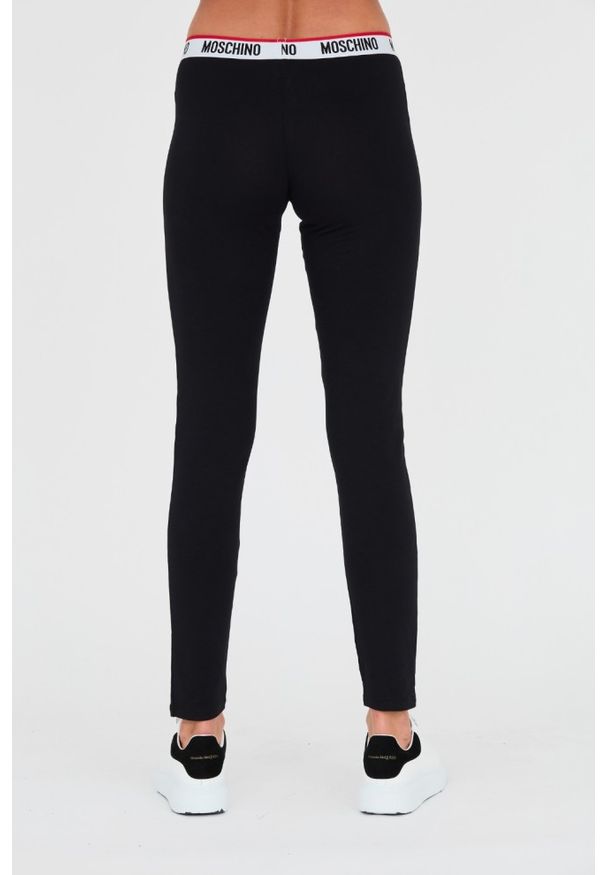 MOSCHINO Czarne legginsy. Kolor: czarny