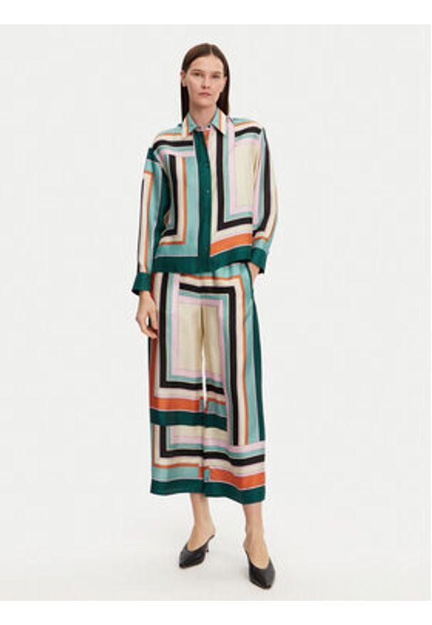 Weekend Max Mara Spodnie materiałowe Ottavo 2515131051 Kolorowy Wide Leg. Materiał: jedwab. Wzór: kolorowy