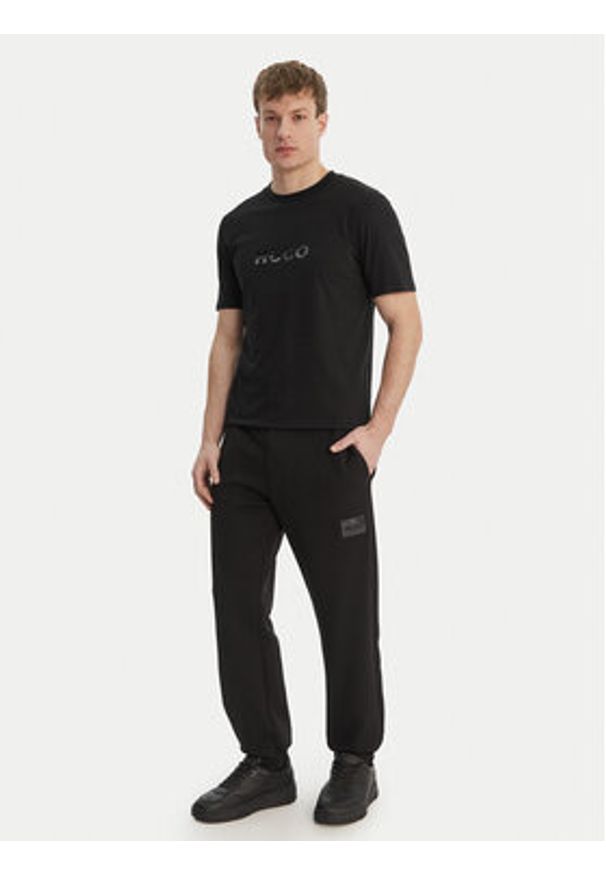 Hugo - HUGO T-Shirt Dumeo 50557437 Czarny Regular Fit. Kolor: czarny. Materiał: bawełna