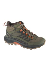 Merrell - Buty trekkingowe męskie, Speed Strike 2 Mid GTX. Kolor: zielony. Sport: turystyka piesza