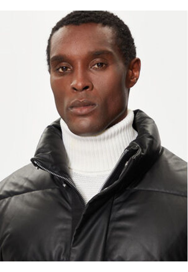 Moose Knuckles Kurtka skórzana Kings M34ML311 Czarny Regular Fit. Kolor: czarny. Materiał: skóra