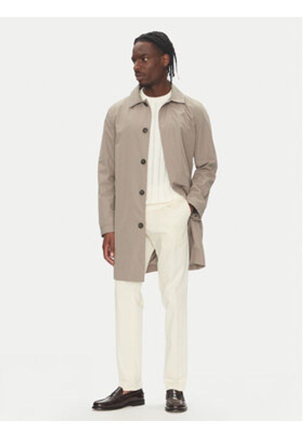 Lindbergh Płaszcz przejściowy 30-301137 Beżowy Relaxed Fit. Kolor: beżowy. Materiał: syntetyk