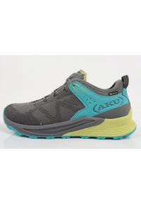 Buty sportowe trekkingowe męskie Aku Omina Gore-tex lekkie i wygodne. Kolor: szary, wielokolorowy, niebieski. Technologia: Gore-Tex