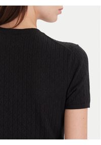 Calvin Klein T-Shirt LV044D308G Czarny Slim Fit. Kolor: czarny. Materiał: syntetyk #4