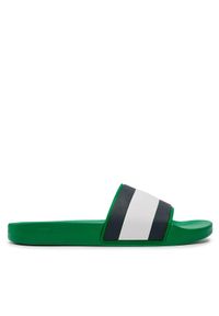 Tommy Jeans Klapki Rubber Th Flag Pool Slide FM0FM04263 Zielony. Kolor: zielony