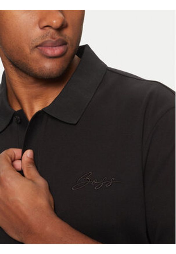 BOSS Polo C-Parris 104 50531402 Czarny Regular Fit. Typ kołnierza: polo. Kolor: czarny. Materiał: bawełna