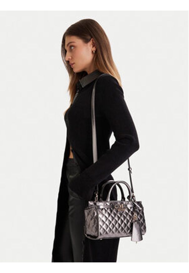 Guess Torebka HWGM81 57050 Srebrny. Kolor: srebrny. Materiał: skórzane