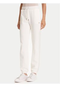Guess Spodnie dresowe V5YB06 KBSL2 Écru Regular Fit. Materiał: syntetyk
