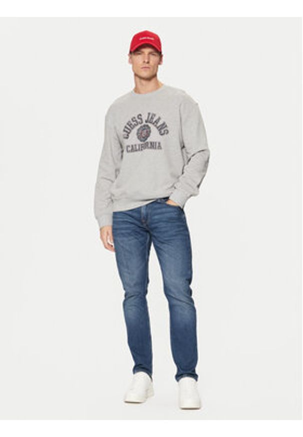 Guess Jeans Bluza M5RQ40 KCPR1 Szary Regular Fit. Kolor: szary. Materiał: bawełna