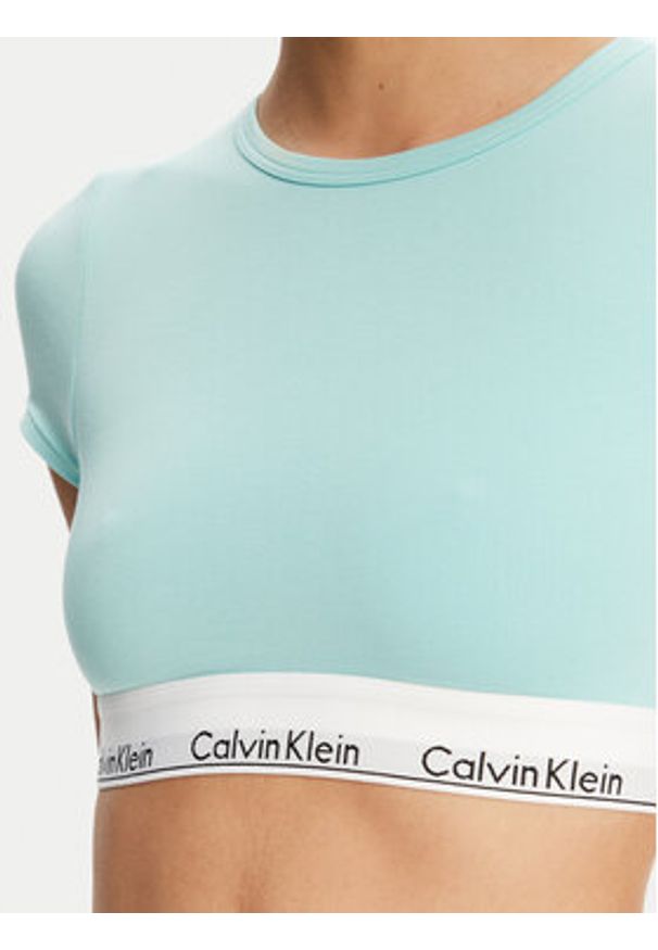 Calvin Klein Underwear T-Shirt LV00QF7213 Zielony Slim Fit. Kolor: zielony. Materiał: bawełna