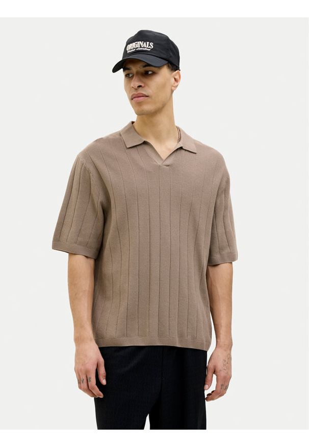 Jack & Jones Sweter Varenna 12272578 Beżowy Relaxed Fit. Kolor: beżowy. Materiał: bawełna