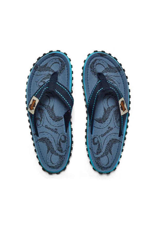 Gumbies - Japonki męskie GUMBIES ISLANDER FLIP-FLOPS. Okazja: na plażę. Kolor: niebieski. Styl: sportowy