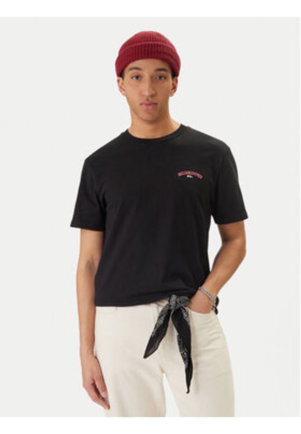 Quiksilver T-Shirt EQYZT08307 Czarny Regular Fit. Kolor: czarny. Materiał: bawełna