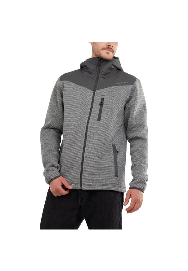 FUNDANGO - Sweter polarowy męski Fundango Ashford Insulated Fleece. Kolor: szary. Materiał: polar. Sport: turystyka piesza