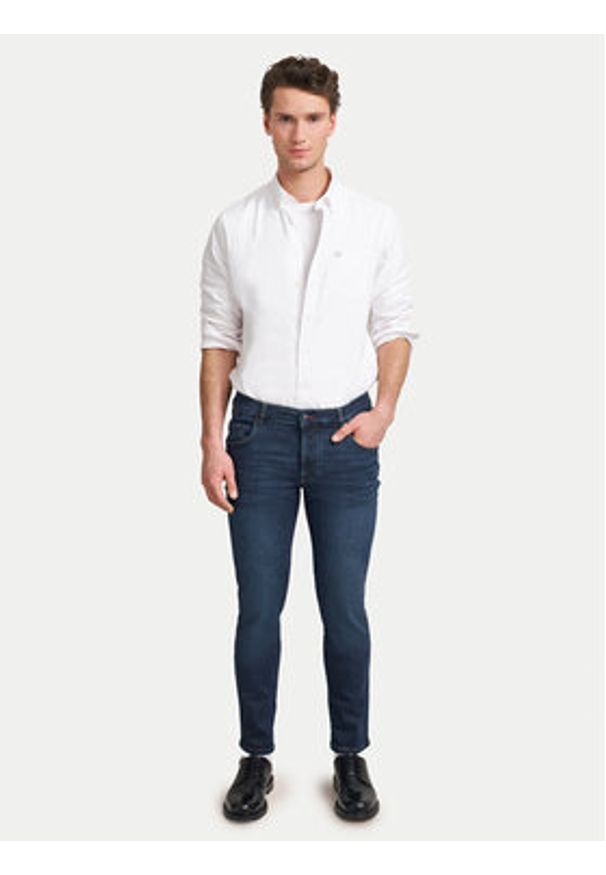 Bugatti Jeansy 3278D 96635 Granatowy Slim Fit. Kolor: niebieski