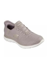 skechers - Adidasy Skechers Summits-classy Night, Kobiety. Kolor: brązowy. Materiał: materiał