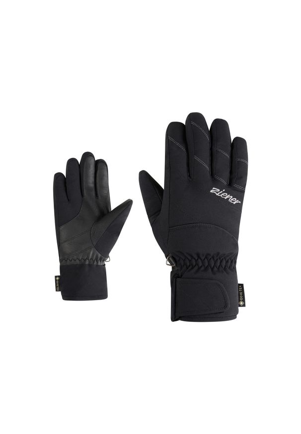 Rękawice narciarskie damskie Ziener Katima GTX Glove. Kolor: czarny. Sezon: zima. Sport: narciarstwo