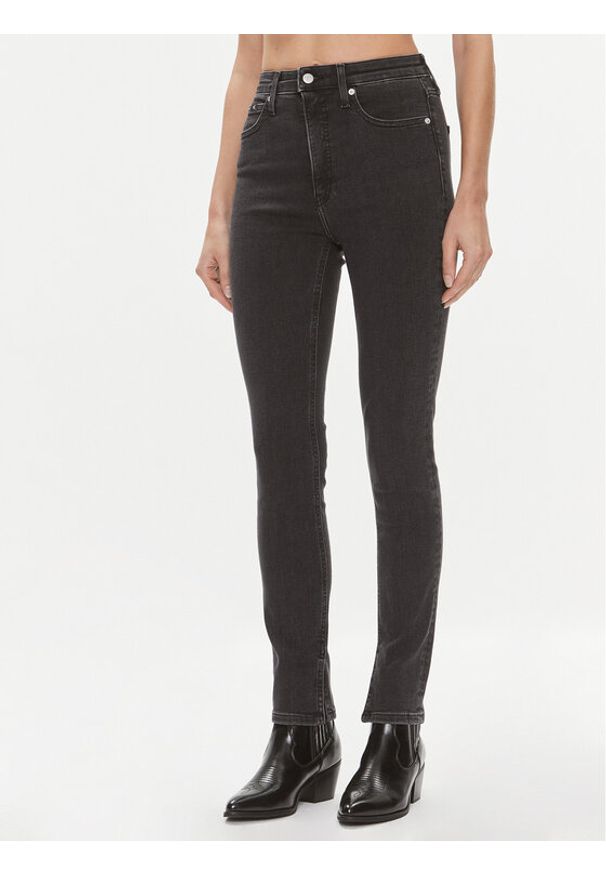 Calvin Klein Jeans Jeansy J20J222141 Czarny Skinny Fit. Kolor: czarny