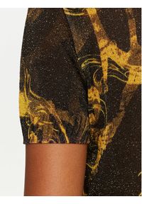 Versace Jeans Couture Bluzka 76HAFMN8 Czarny Slim Fit. Kolor: czarny. Materiał: wiskoza #4