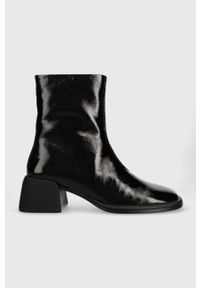 Vagabond Shoemakers botki skórzane ANSIE damskie kolor czarny na słupku 5445.060.20. Kolor: czarny. Materiał: skóra. Obcas: na słupku. Wysokość obcasa: średni #1