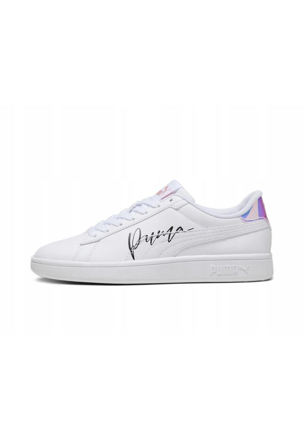 Puma - Buty na co dzień młodzieżowe PUMA SMASH 3.0L. Okazja: na co dzień. Kolor: biały. Materiał: skóra