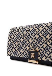 TOMMY HILFIGER - Tommy Hilfiger Torebka Th Her Chain Cross Jacqu AW0AW18637 Granatowy. Kolor: niebieski. Materiał: skórzane #3