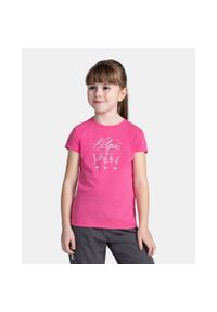 T-shirt dziewczęcy Kilpi MALGA-JG. Kolor: różowy. Materiał: bawełna