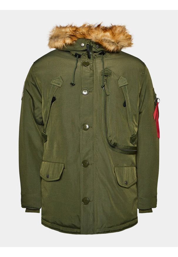 Alpha Industries Kurtka zimowa Polar 123144 Khaki Regular Fit. Kolor: brązowy. Materiał: syntetyk. Sezon: zima