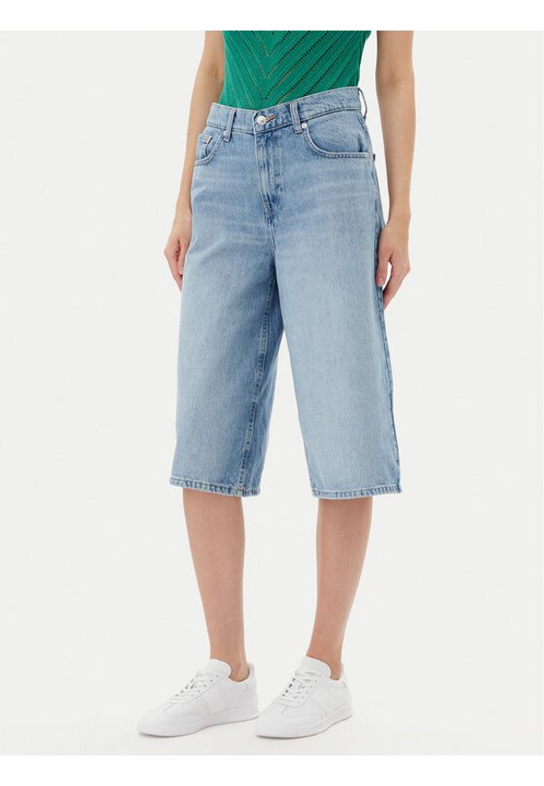 only - ONLY Szorty jeansowe Hope 15344292 Niebieski Loose Fit. Kolor: niebieski. Materiał: bawełna