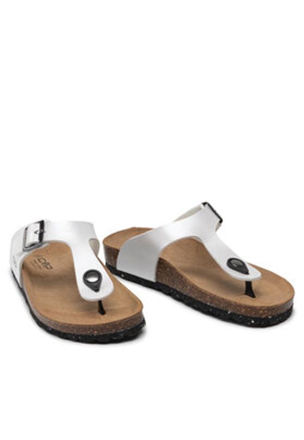 CMP Japonki Eco Mymosa Wmn Flip Flop 3Q91036 Biały. Kolor: biały. Materiał: skóra
