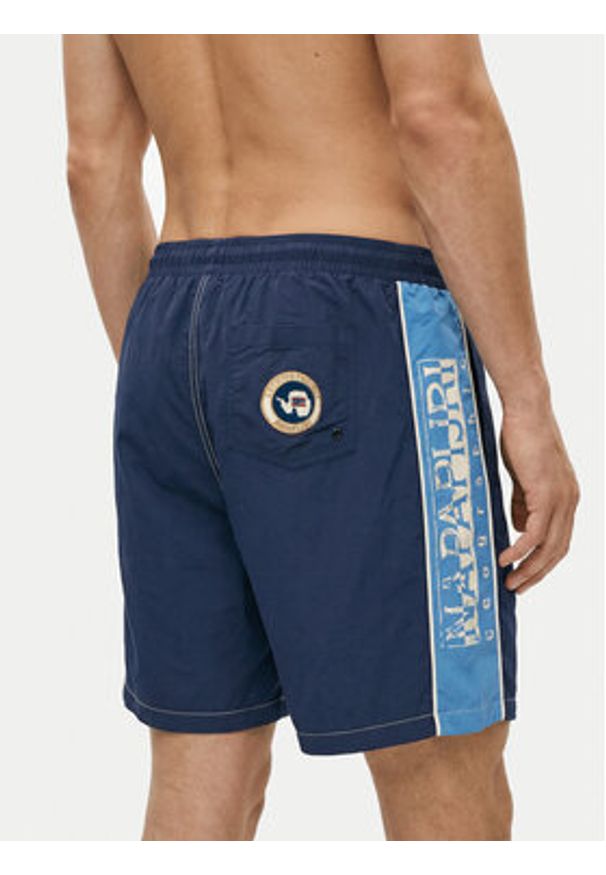 Napapijri Szorty kąpielowe V-Reflect NP0A4G6H Granatowy Regular Fit. Kolor: niebieski. Materiał: syntetyk