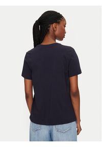 GANT - Gant T-Shirt Bisiklet Yaka 4200277 Granatowy Regular Fit. Kolor: niebieski. Materiał: bawełna