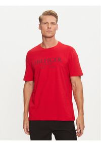 TOMMY HILFIGER - Tommy Hilfiger T-Shirt MW0MW36499 Czerwony Regular Fit. Kolor: czerwony. Materiał: bawełna