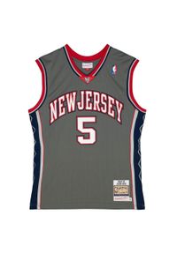 Mitchell & Ness - Koszulka Nba New Jersey Nets Jason Kidd. Kolor: szary. Materiał: jersey. Sport: koszykówka #1