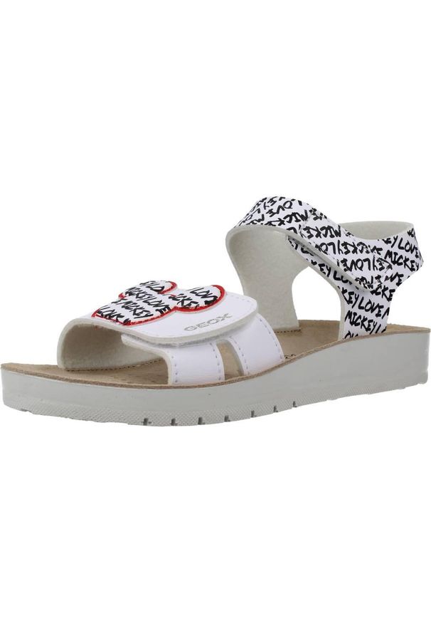 Geox - Sandały GEOX J SANDAL COSTAREI GI Biały. Kolor: biały. Materiał: syntetyk, tkanina. Sezon: lato